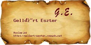 Gellért Eszter névjegykártya